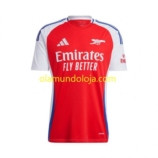 Camisola Arsenal Homem Equipamento Primeiro 2024-2025 Manga Curta